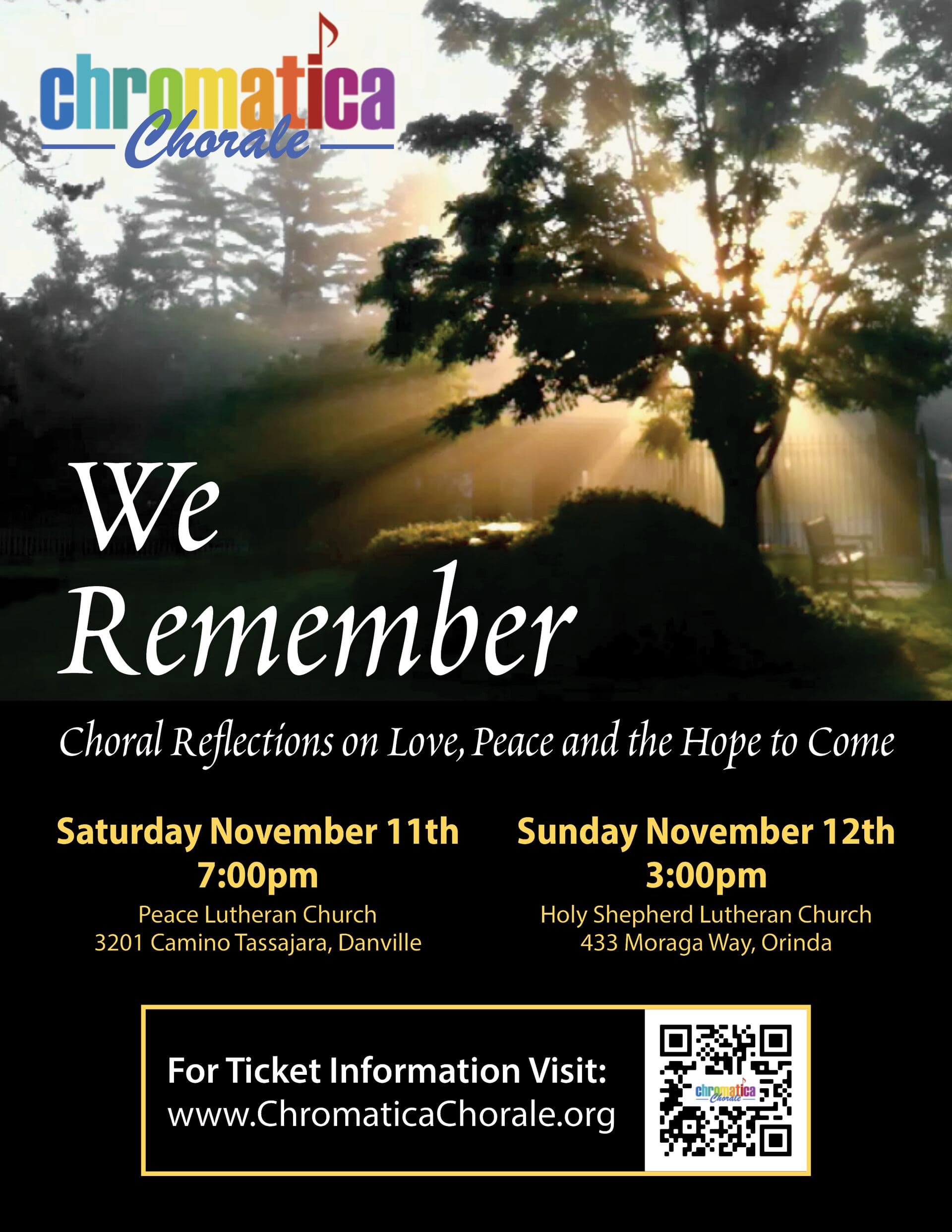 We Remember: Choral Reflections on Love, Peace, and the Hope to Come - Fall 2023